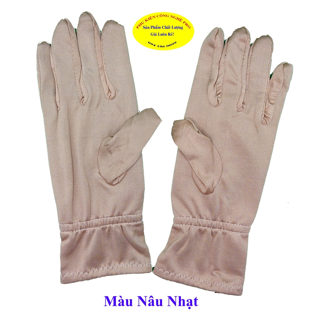 GĂNG TAY BAO TAY NỮ CHỐNG NẮNG 2 LỚP Loại 3 tấc Bít ngón Thêu chữ Lovely Đính hạt Chất liệu thun cotton co giãn NGÂN HÀ