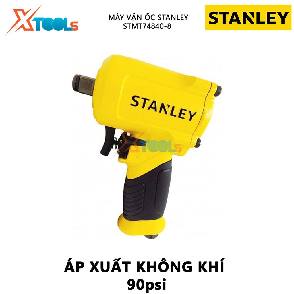 Máy vặn ốc bu-lông STANLEY STMT74840-8 Súng siết bu lông dùng khí nén, Đầu nối 1/2&quot;, vặn, siết và cố đinh đai ốc