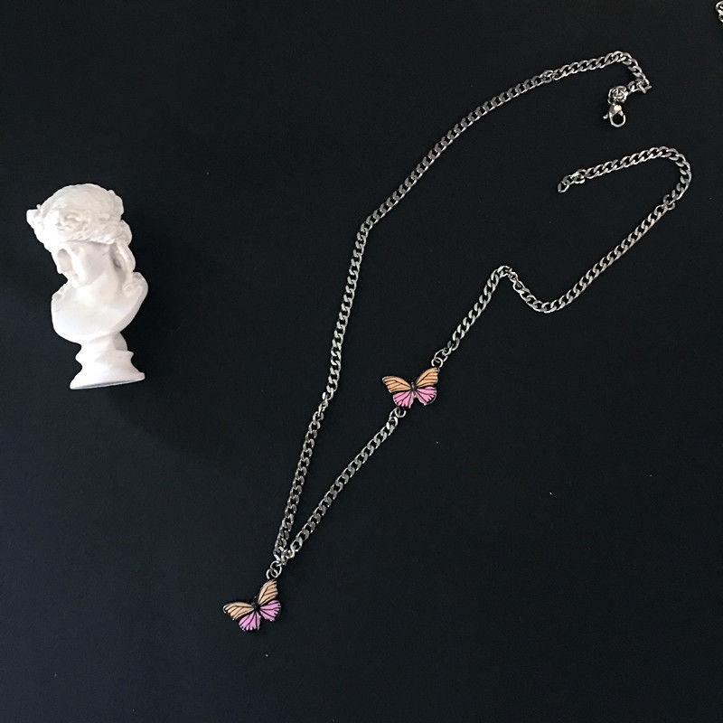 Vòng Cổ Hai Lớp Mặt Hình Bướm Thời Trang Sang Trọng 22327