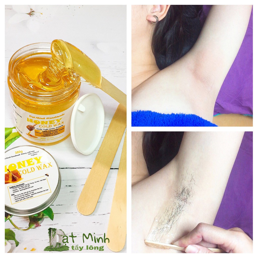 Sáp gel wax lạnh tẩy lông mật ong Đạt Minh Handmade  Honey Cold Wax 380G, wax tẩy lông tận gốc hàng chính hãng.