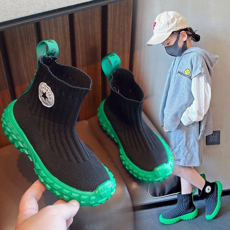 Oeteo Giày Bốt Vải Dệt Cổ Thấp Thời Trang Cho Bé