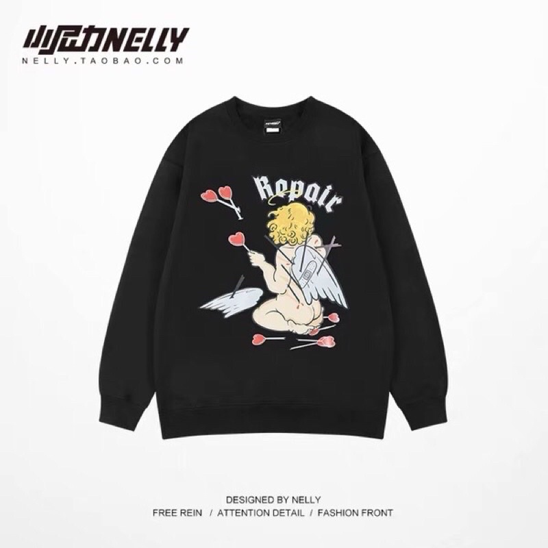 Áo sweater nelly heybig nỉ sale (có sẵn) ropolc