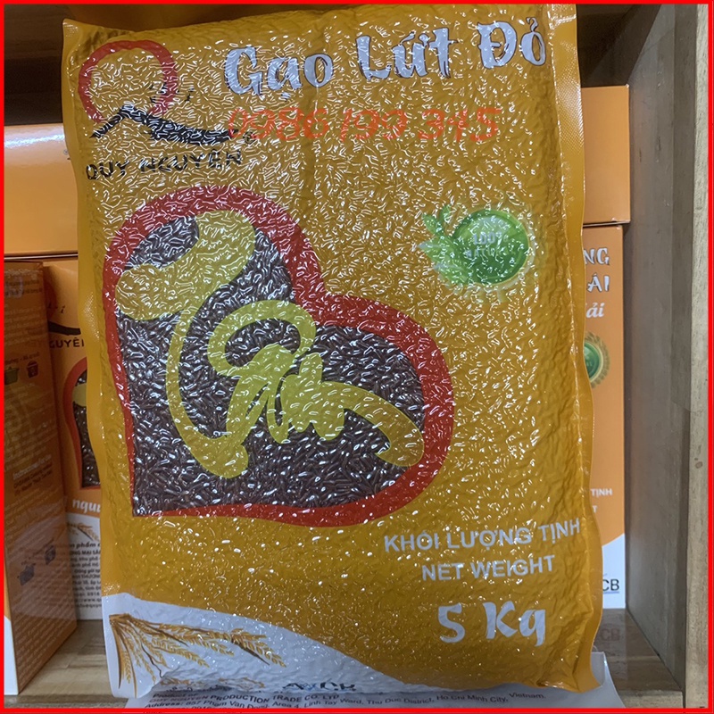 Gạo Lứt Đỏ Quy Nguyên Thầy Tuệ Hải Chùa Long Hương Hút Chân Không túi 5kg