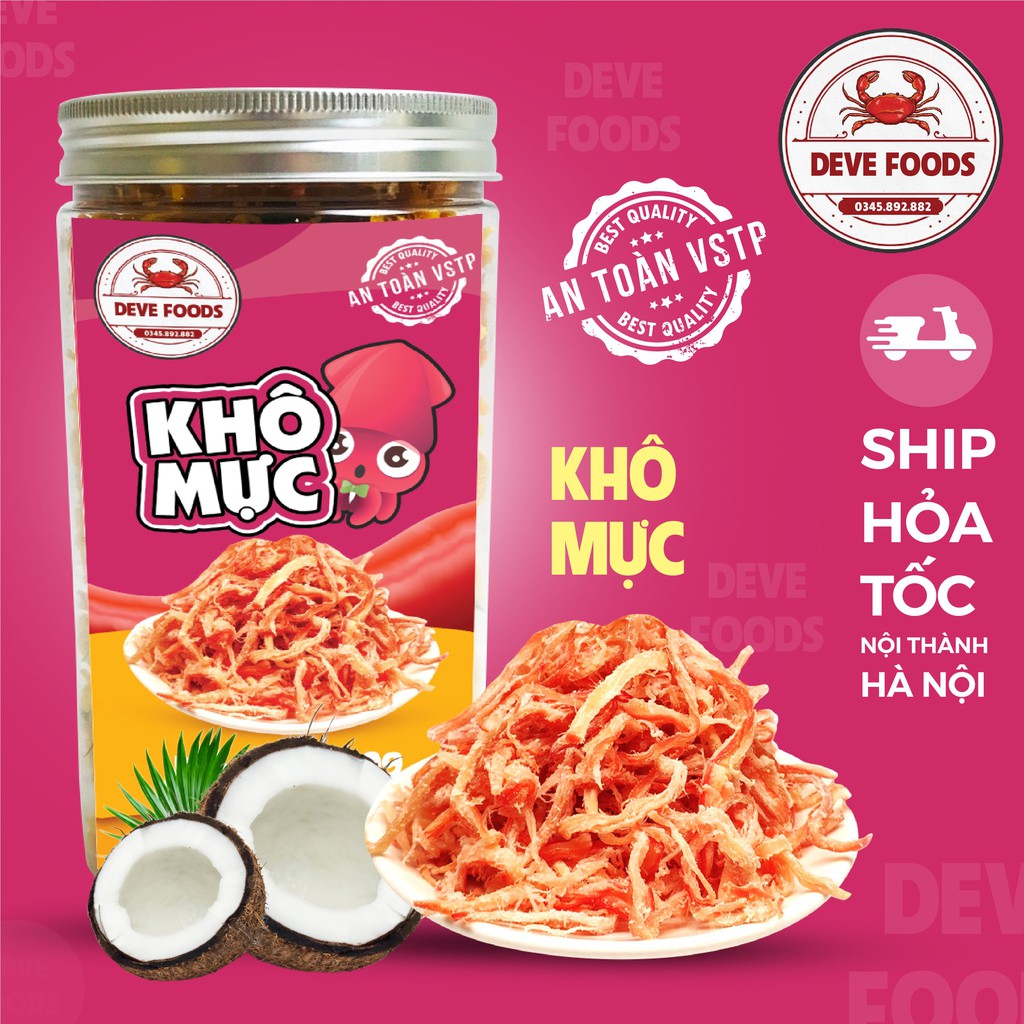 Khô Mực 300g DeVe Food ăn vặt Hà Nội