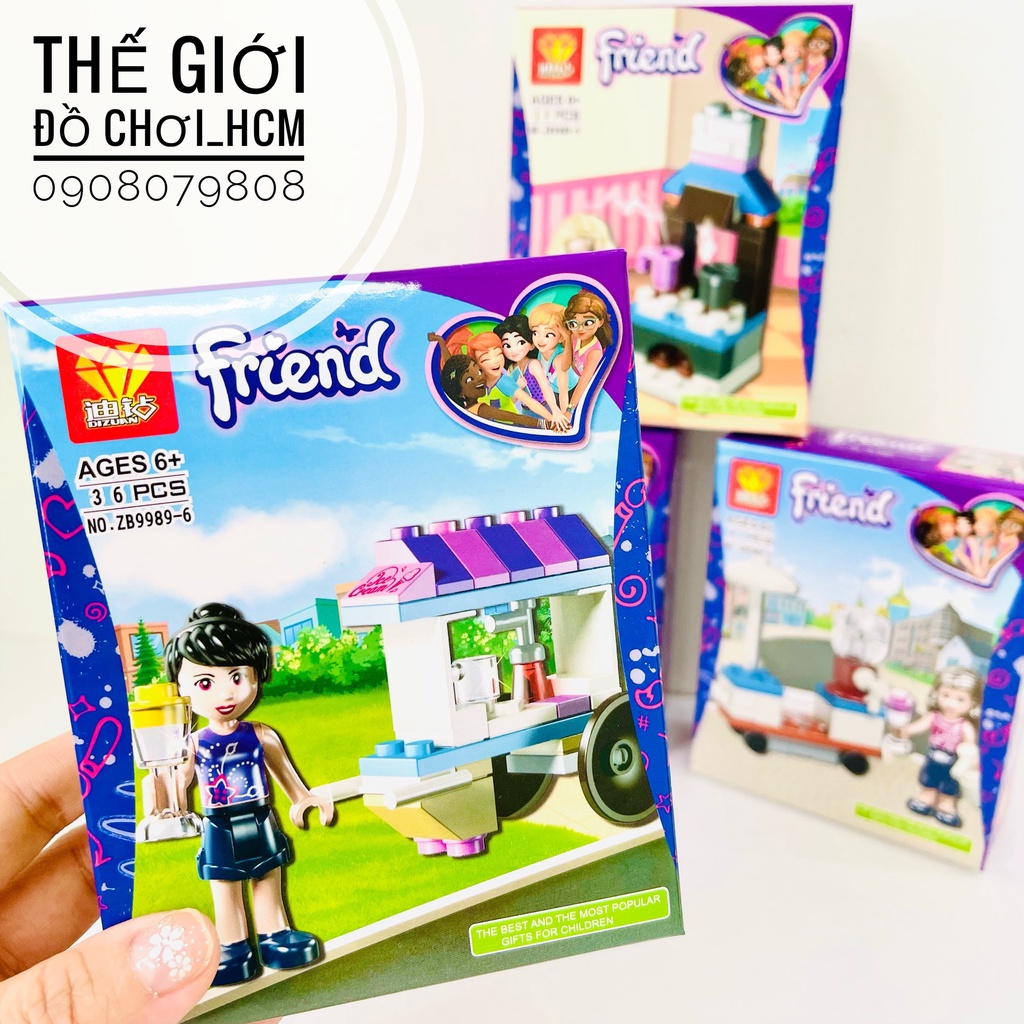 Hộp lego Friend lắp ráp ghép hình nhân vật giúp bé sáng tạo, thông minh