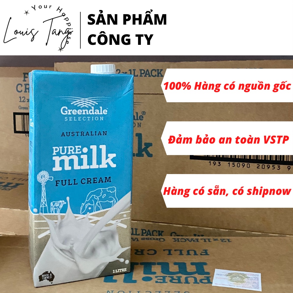 Sữa Tươi Nguyên Kem Greendale ( Full Cream UHT Milk) THƯƠNG HIỆU ÚC 1 LÍT