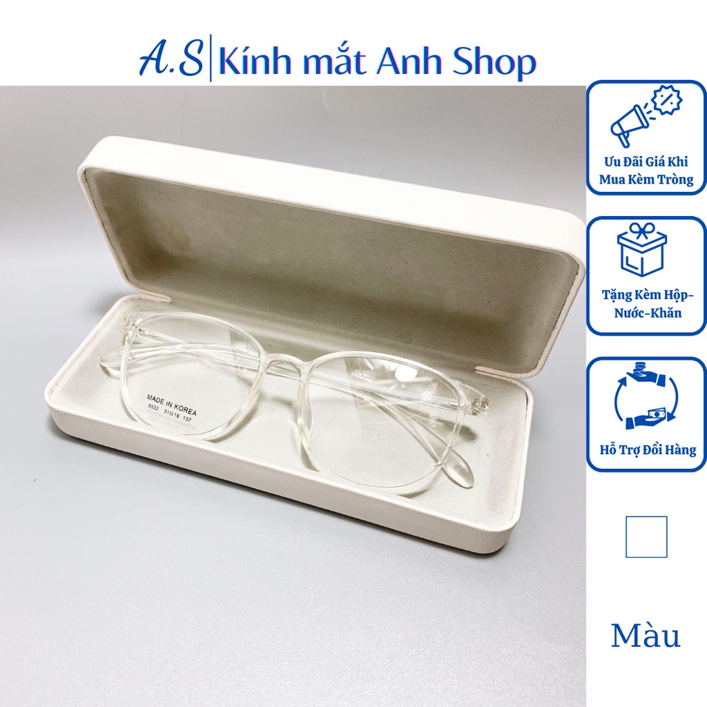 Gọng kính mắt thời trang kiểu dáng tròn bầu chất liệu nhựa dẻo 9522