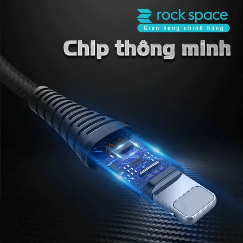 Cáp sạc nhanh cho IPRockspace Z8 dây dù,màu đen,đỏ,sạc nhanh,siêu bền,hàng bảo hành 1 năm