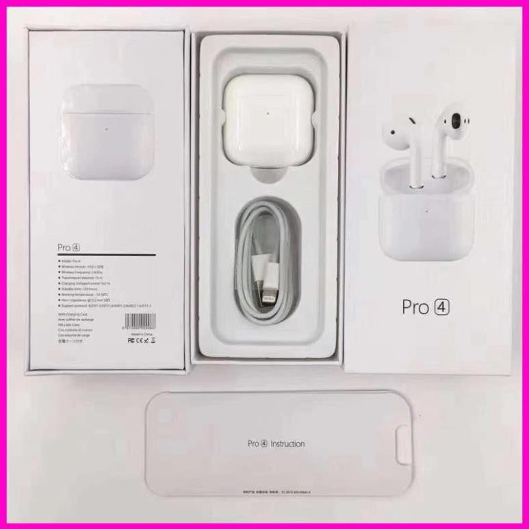 Tai nghe airpod pro 4 TWS 5.0 Blutooth Định vị đổi tên Âm Thanh Stereo Cực Chuẩn BH 1 Đổi 1 | BigBuy360 - bigbuy360.vn