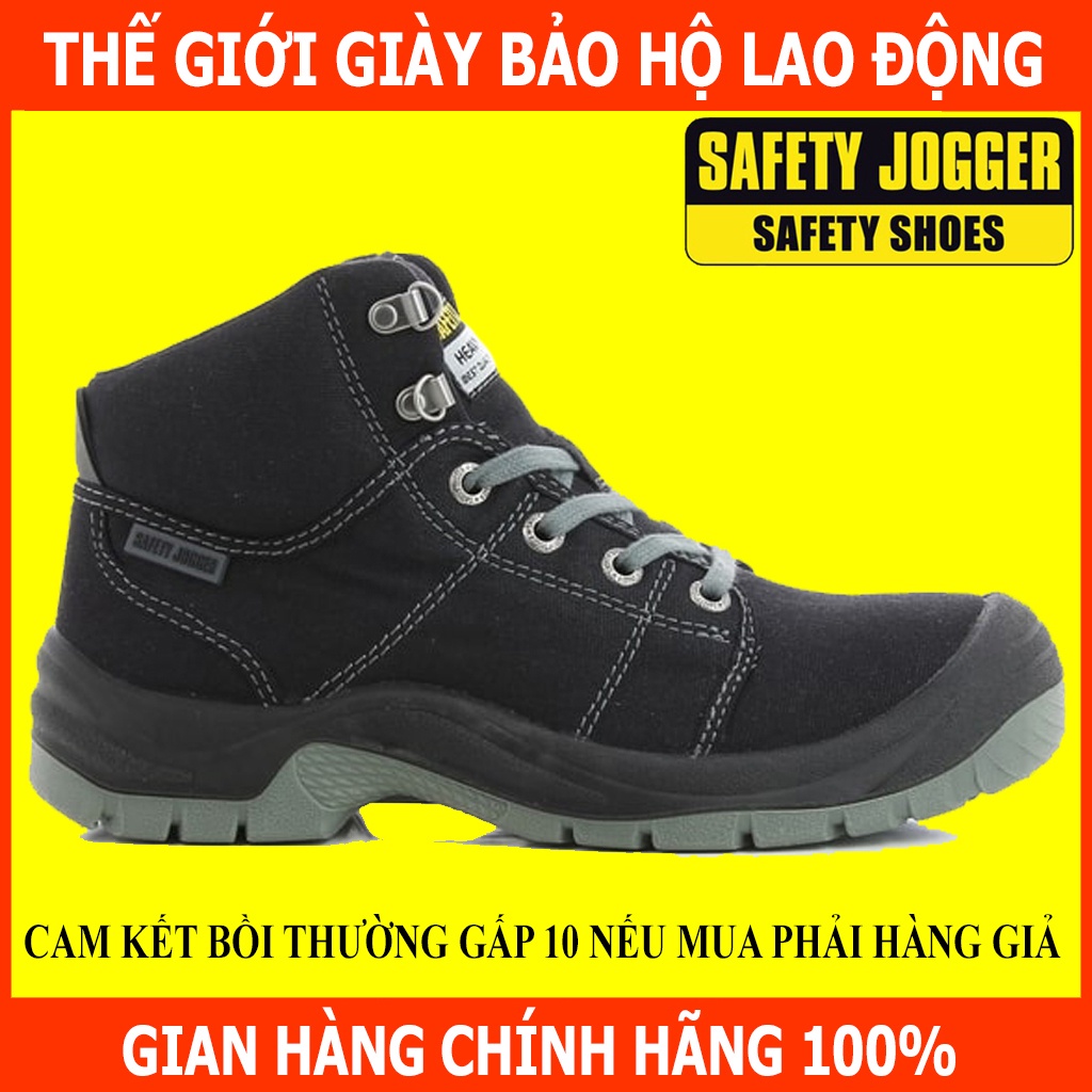 Giày Bảo Hộ Lao Động Safety Jogger Desert 117 Chất Da Thật, Đế PU Chống Trơn Trượt, Chống Đâm Xuyên