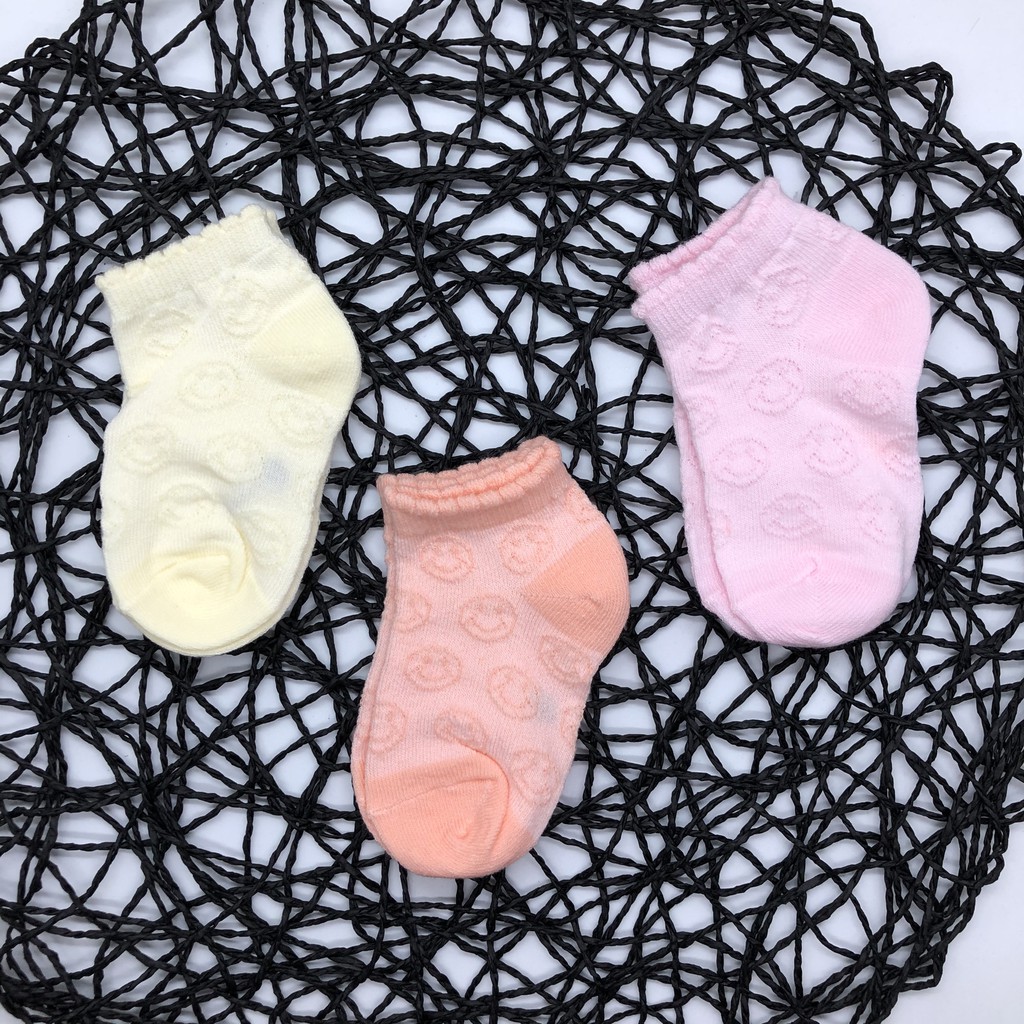 Set 5 đôi tất len lưới in hoa dễ thương cho bé từ 1-3 tuổi