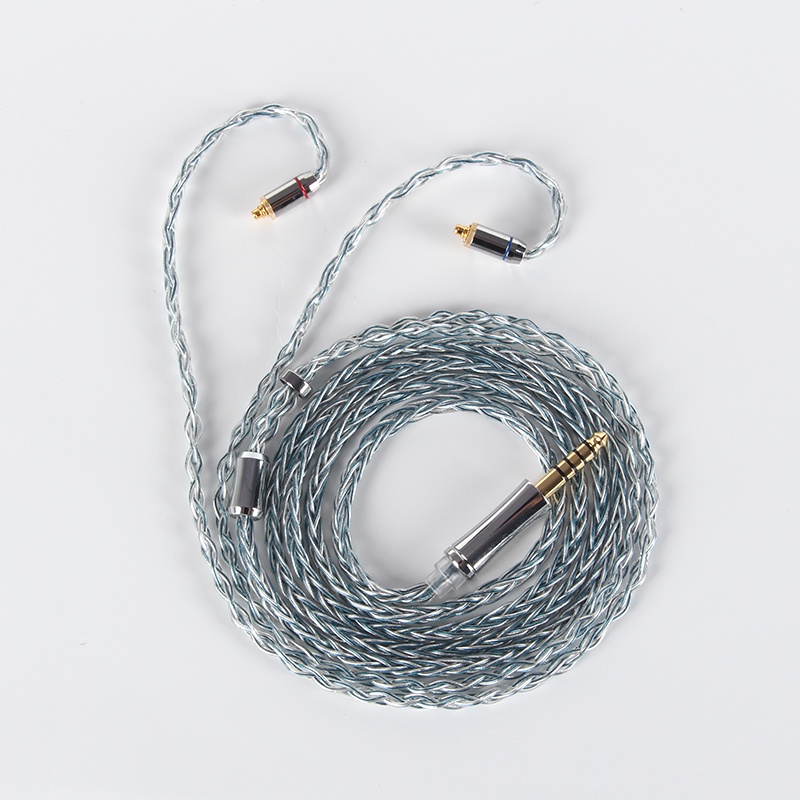 Dây Cáp Tai Nghe Mạ Bạc 5N 8 Lõi Màu Bạc