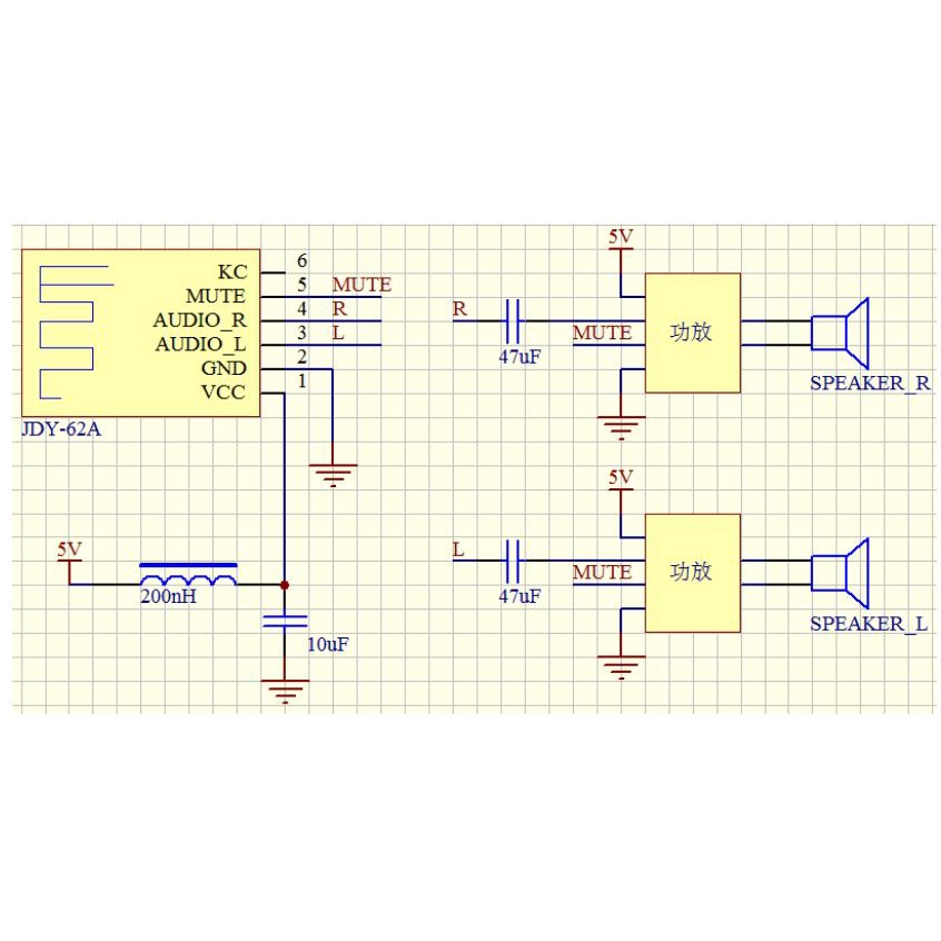 Bảng Mạch Âm Thanh Không Dây Jdy-62A Mini Ble5.0 Jdy 62 Cho Android Ios Tự Động Ngủ Jdy-62