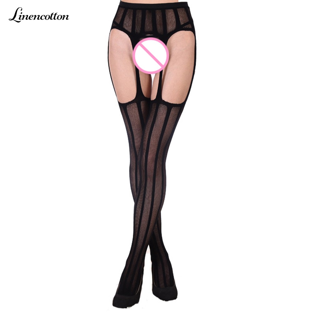 Sheer Strip Thigh-highs Stockings Garter Belts Suspender Pantyhose | BigBuy360 - bigbuy360.vn
