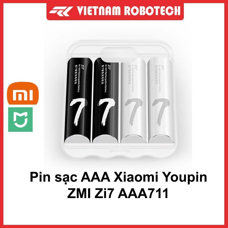 Pin sạc Xiaomi Youpin ZMI Zi7 AAA711 sạc được nhiều lần, Pin sạc chính hãng - VIETNAM ROBOTECH