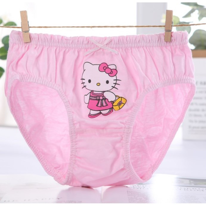 Set 5 quần lót bé gái Hàn Quốc 100% cotton mẫu Mèo Hello Kitty