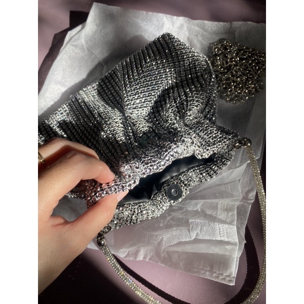 Túi lấp lánh bling bling dạng túi rút mini