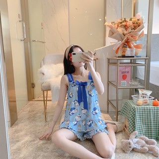 Bộ Đồ 2 Dây Kèm Nơ Doremon Doraemon