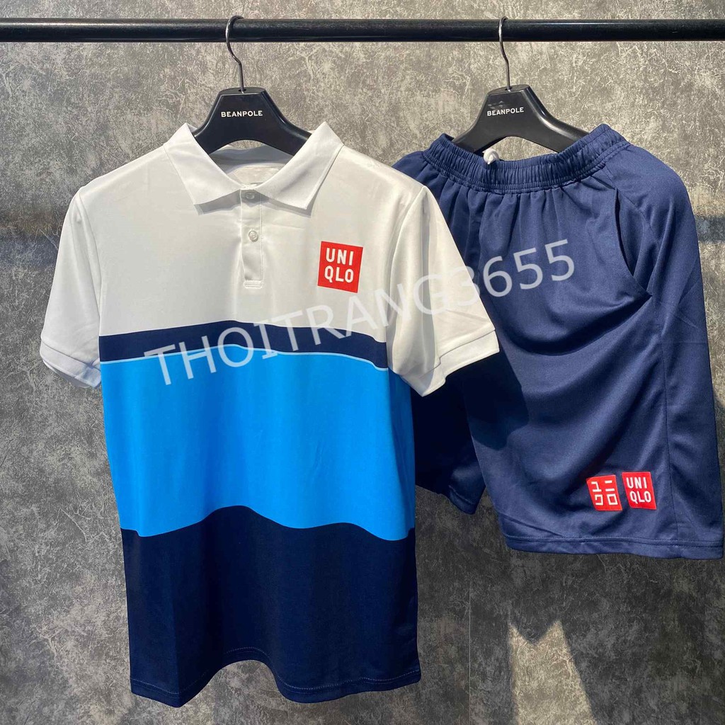 Bộ Uniqlo, bộ thể thao 2021 vải gai co giãn 4 chiều, thoáng mát thấm hút mồ hôi