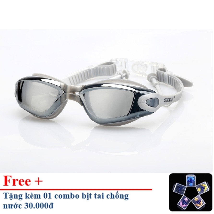 [Combo 2] KÍNH BƠI NGƯỜI LỚN TRÁNG BẠC CHỐNG TIA UV TẶNG BỊT TAI CHỐNG NƯỚC KB 1023