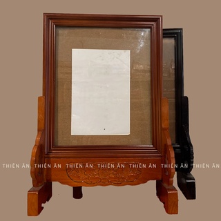 Khung hình thờ có chân, khung gỗ công nghiệp, chân gỗ tràm lồng kiếng mẫu mã đẹp
