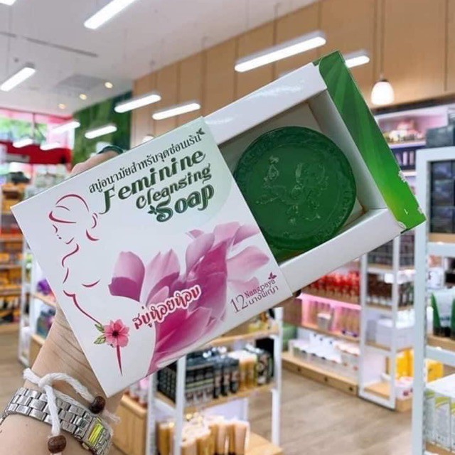 Soap xà phòng vệ sinh vùng kín phụ khoa Feminine Thái lan