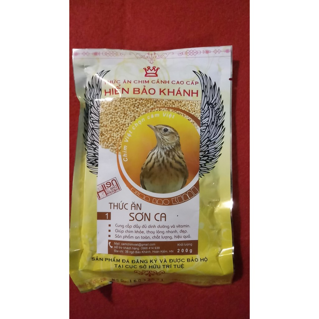 Cám Sơn Ca Hiển Bảo Khánh Chim Dưỡng (Số 1) 200gr - Thức Ăn Chim Cao Cấp