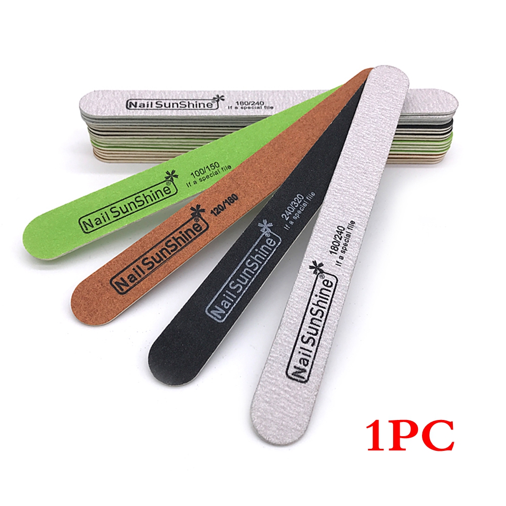 ❀SIMPLE❀ Portable Wooden Nail Files Professional Nail Care Sanding Buffer Pedicure Manicure Beauty Tools Hot Double Sided