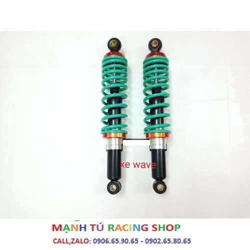 Phuộc sau xe Wave Racing Boy Loại 1 màu xanh Nitro