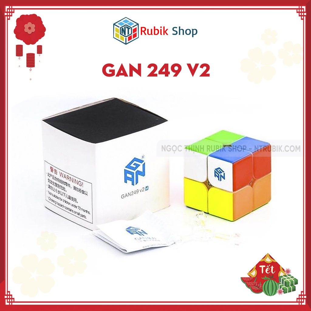 Siêu phẩm Rubik 2x2x2 GAN 249 V2 M Stickerless Có nam châm thumbnail