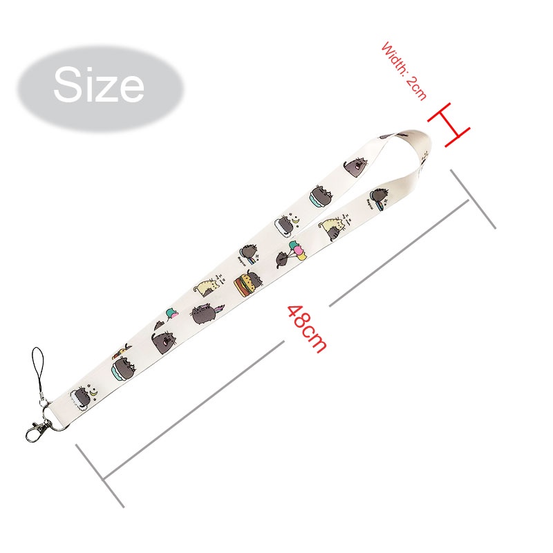 Dây Đeo Điện Thoại/Chìa Khóa/Thẻ ID Hình Mèo Pusheen Dễ Thương