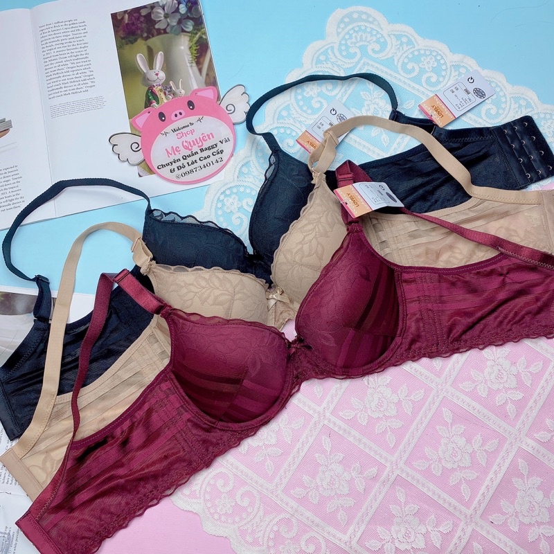 Áo ngực Lovely có gọng mút vừa 2,5cm nâng ngực , lưng bản to định hình che khuyết điểm