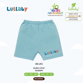 [NH306M] Quần cộc bé trai Lullaby cotton (6M- 4Y)