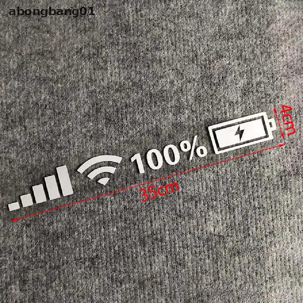 Sticker Vinyl Dán Kính Chắn Gió Phía Sau Xe Hơi In Chữ abongbang01 Wifi