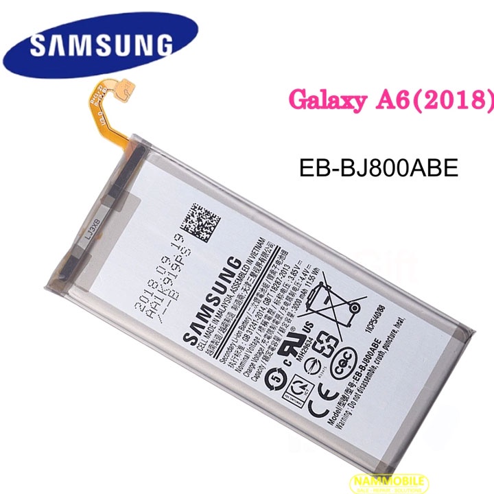 Pin Samsung Galaxy A6, J6, J8 2018, A600, J600, J800 EB-BJ800ABE 3000mAh Zin + Tặng Keo dán Pin + FreeShip