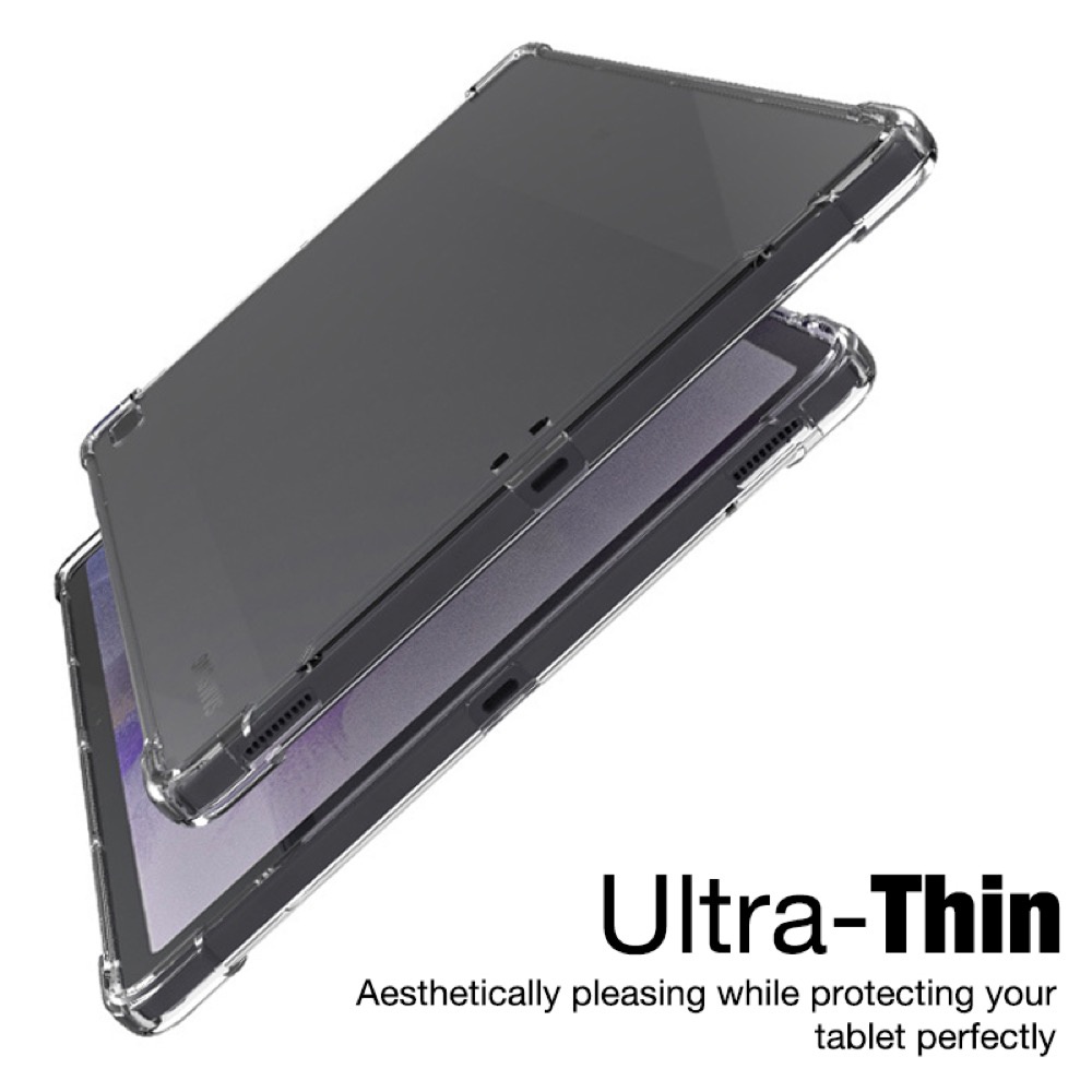 Ốp Máy Tính Bảng Silicon Trong Suốt + Miếng Dán Bảo Vệ Màn Hình Chống Sốc Cho Samsung Galaxy Tab S7 / Plus / FE