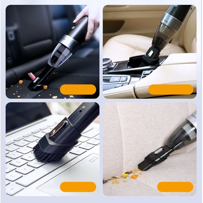 Máy hút bụi cầm tay dùng trong xe hơi V05 YANTU Car Vacuum Cleaner 80-120W (loại wireless và có dây)