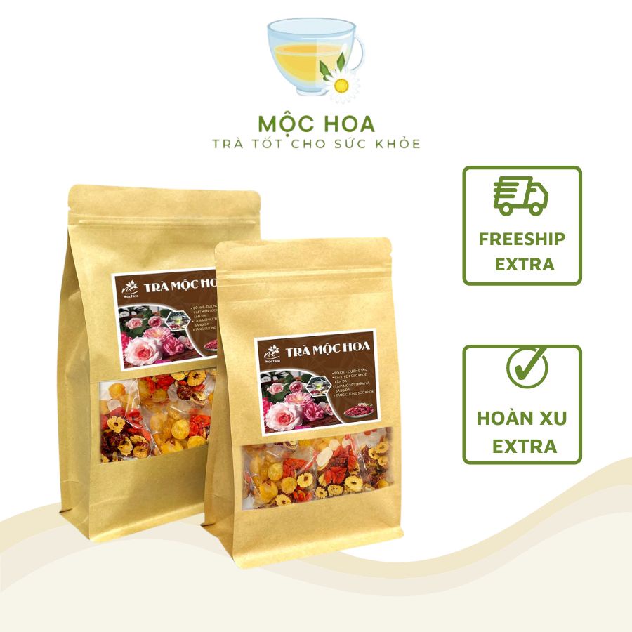 Set 30 gói Trà táo đỏ, long nhãn, kỳ tử bổ dưỡng, đẹp da Mộc Hoa