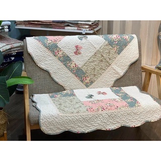 Thảm trải sofa 100% cotton có thể giặt tay hay giặt máy mặt dưới có hạt chống trượt - cánh bướm