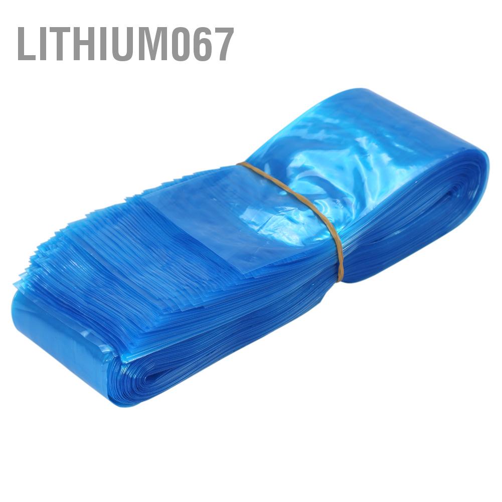 Set 100 túi nhựa dùng một lần màu xanh dương bọc máy xăm