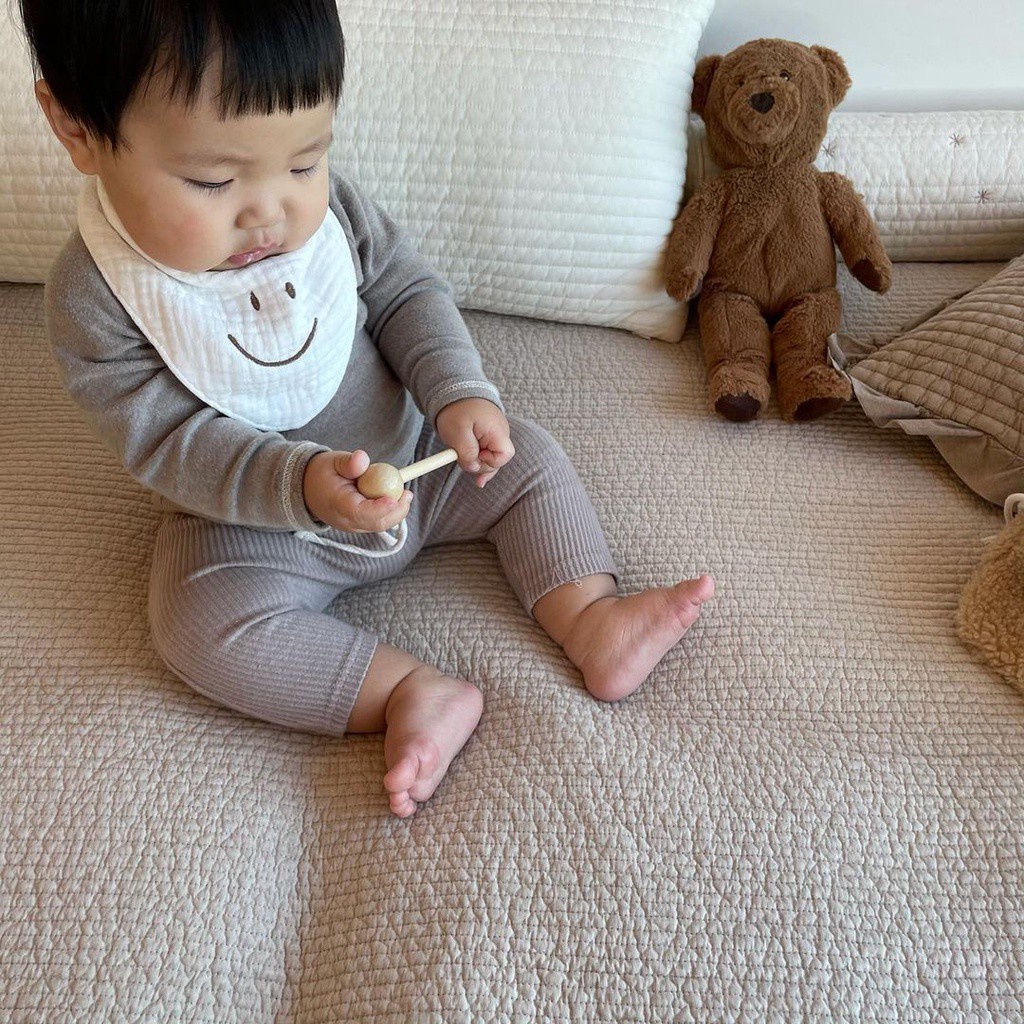 Ins Khăn Yếm Vải Cotton Gauze Thấm Hút Nước Dành Cho Trẻ Em