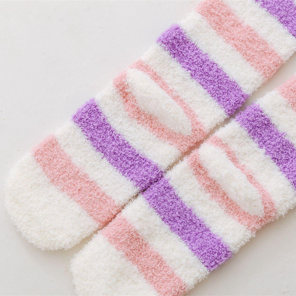 Vớ Ngủ Dày Họa Tiết Kẻ Sọc Cho Nữ