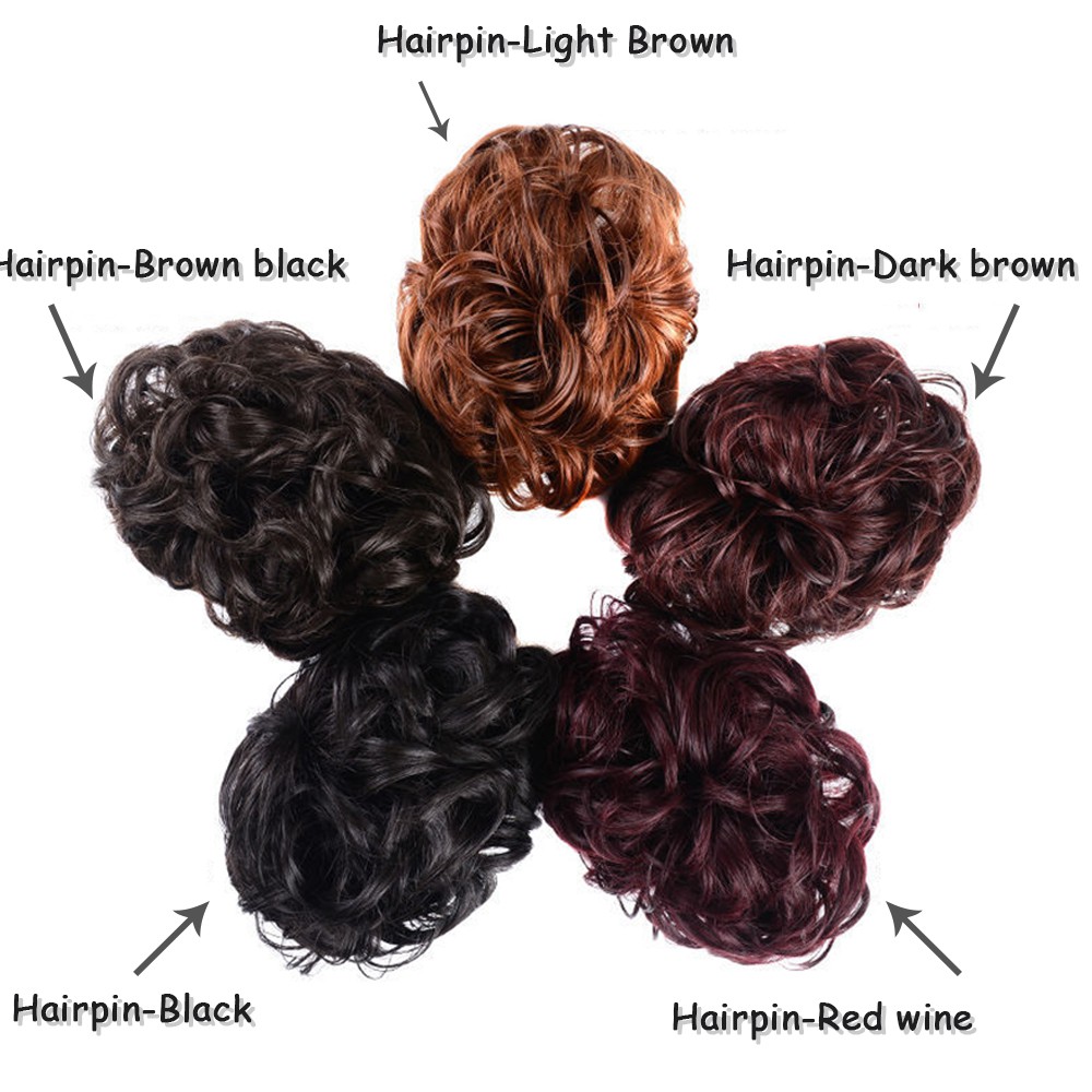 SmileFairyCC【COD &amp; Hàng Có Sẵn】Búi Tóc Giả Đuôi Ngựa Bằng Sợi Tổng Hợp Co Giãn Dành Cho Nữ