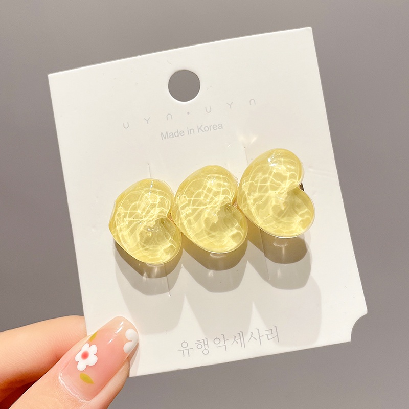 Kẹp Tóc Trong Suốt Hình Trái Tim Dễ Thương Cho Bé Gái