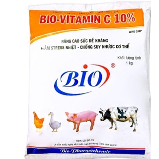 Bio vitamin C 10% 1kg đề kháng cho vật nuôi