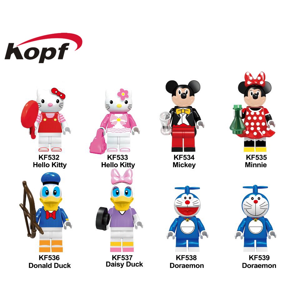 Mô Hình lego Lắp Ráp Hình Chuột Mickey / Vịt Donald