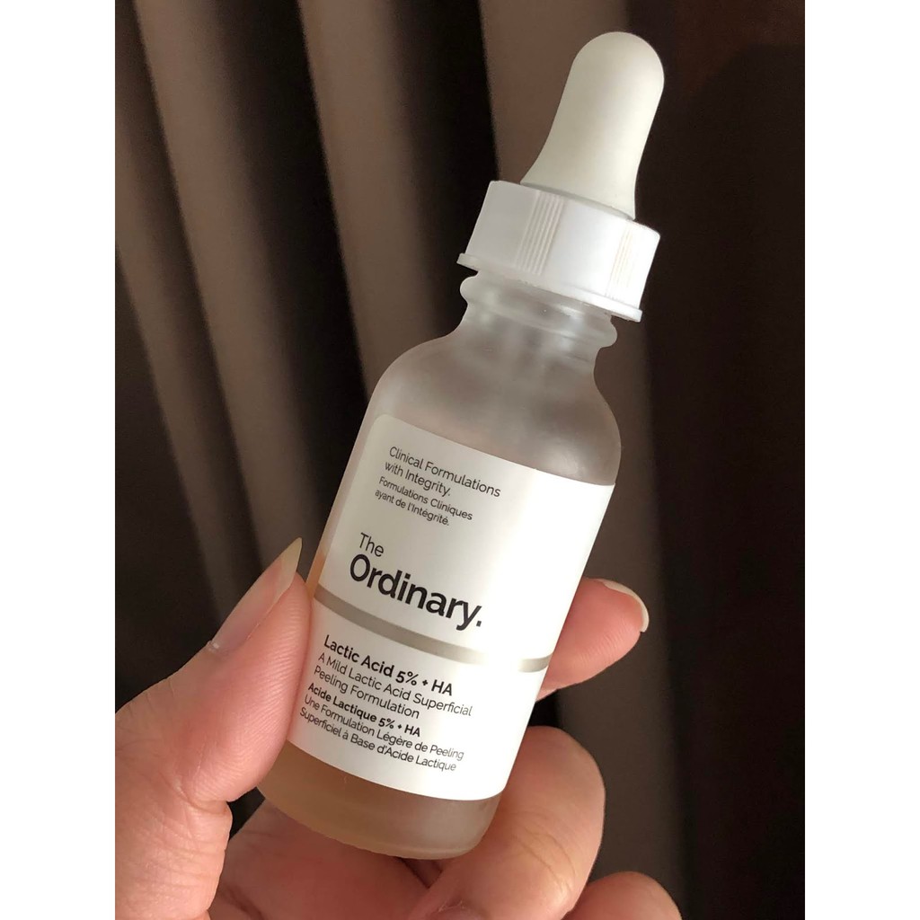 The Ordinary - Lactic Acid 5%/10% + HA tẩy da chết hóa học, sáng da, đều màu da 30ml