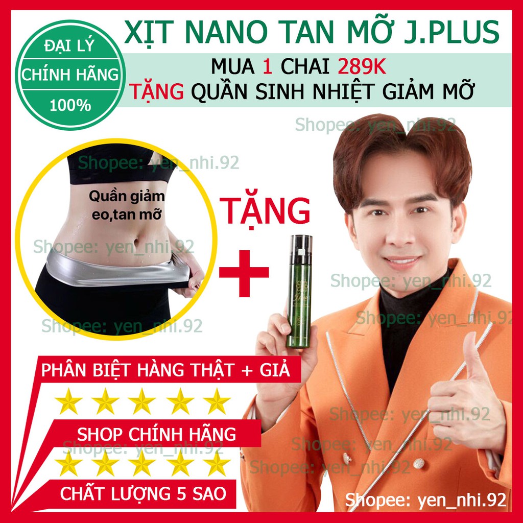 (Tặng Quà Hot) Xịt Nano Tan Mỡ J.plus Chính Hãng,Giảm Mỡ Bụng,Đùi,Bắp Tay,Bắp Chân