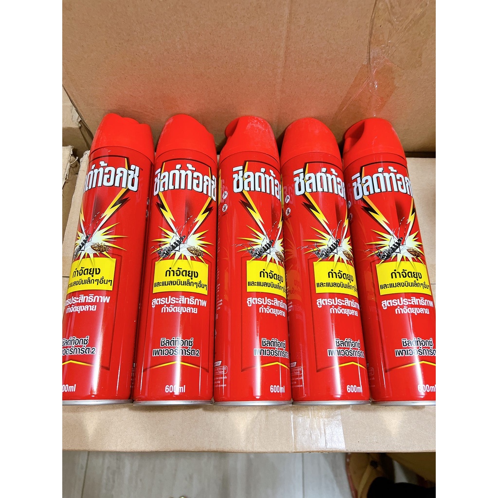 Chai xịt muỗi và côn trùng SHIELDTOX 600ml (Hàng chuẩn nội địa thái)