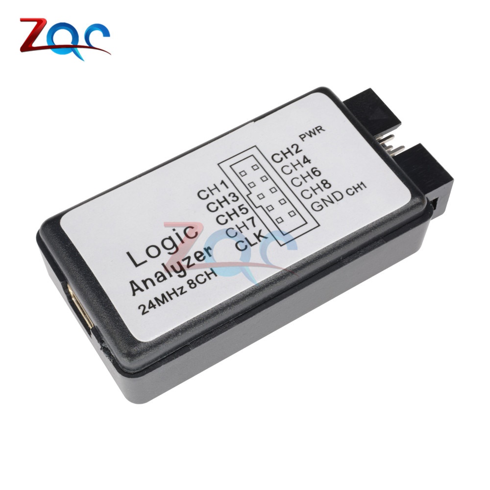 Thiết bị phân tích Logic Usb có cáp Emi 24mhz 8ch 24mhz 8 kênh Uart Iic Spi